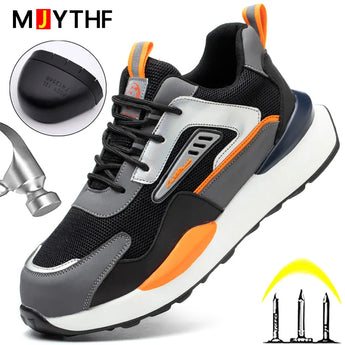 High Quality Indestructible Safety Shoes Men Work Sneakers Light Security Boots Men Puncture-Proof work Boots Steel Toe Shoes