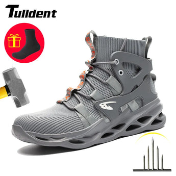 Man Safety Shoes Puncture-Proof Work Sneakers Lightweight Work Shoes Men Steel Toe Shoes Safety Boots Indestructible Shoes 2021