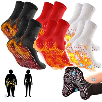 1/6Pairs Tourmaline Slimming Health Sock Winter Elastic Thermal Self-Heating Sock Health Care Socks Short Sock Magnetic Therapy