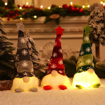 Glowing Gnome Christmas Faceless Doll Merry Christmas Home Decoration Navidad Natal Gift for New Year 2022 Christmas Gifts