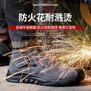 Work Sneakers Men Indestructible Steel Toe Work Shoes Safety Boot Men Shoes Anti-puncture Working Shoes For Men Sock shoes