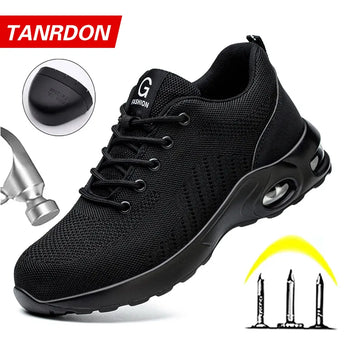 Steel Toe Work Safety Shoes Men Women Work Sneakers Breathable Lightweight Indestructible Shoes Men Safety Shoes Boots