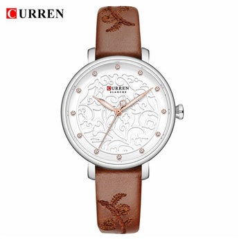 CURREN watch for women quartz leather bracelet