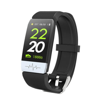 2019 nuevo ECG Monitor 1,14 pantalla de color step deportes Visualización del tiempo frecuencia cardíaca presión arterial reloj inteligente pulsera