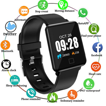2019 nuevo J10 hombres reloj inteligente 2019 mujeres deportes reloj de pulsera Fitness escuchar Tasa de Monitor de presión arterial reloj IP67