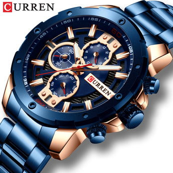 💥💥 HOT SALE fashion sports stainless steel chronograph watch for men 8336 waterproof Shipping🚅🚄🚚 to Worldwide🌎🌏