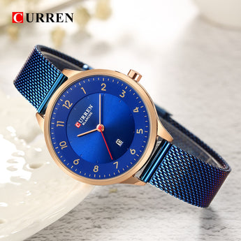 Curren moda mujer relojes de acero inoxidable reloj de oro de las mujeres Curren Venta caliente señoras reloj de cuarzo relojes mujer 9035B