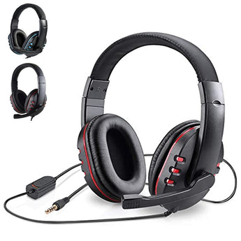 Stereo gaming headset for Xbox one PS4 PC play with 3.5mm cable and with microphone for gaming with volume control