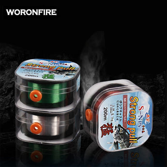 200m Fluorocarbon Coating Fishing Line 0.4#-10# White Green Brown Wear Resistant Stretchable Sinking Carbon Fishing Line