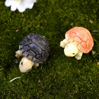 2pcs Tortoise Model For Doll House Fairy Garden Miniatures Terrarium Home Desktop Succulents Micro Landscape Decoration