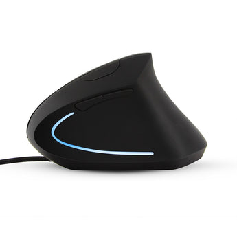 CHYI Ergonomic Vertical Wired Mouse With Colorful LED Light 3200DPI Optical Computer Gaming Mouse With Mouse Pad For Gamer