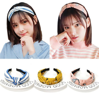 twdvs Top Knot Turban Headband Elastic Hairband Hair Accessories for Girls No Slip Stay on Knotted Head band Hair Band for Women
