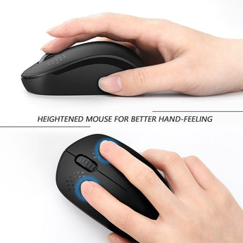 2.4GHz SeenDa Noiseless Wireless Mouse for Laptop Mini Mause Desktop Silent Mice