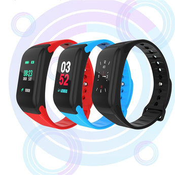 2018 NEW Sports smart bracelet blood pressure heart rate monitor F1S color smart watch fitness tracker smart bracelet pedometer