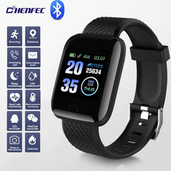 New Color Display Sports Smartwatch Blood Pressure Heart Rate Monitor IP67 Waterproof Smart Watch Men For IOS & Android