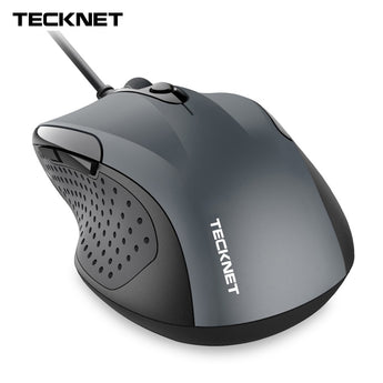 TeckNet Mouse Pro S2 High Performance USB Wired Mouse 6 Buttons 2000DPI Gamer Computer Mouse Ergonomic Mice with Cable Desktop