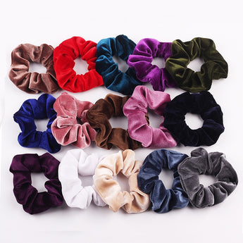 30 colors Velvet Scrunchie Women Girls Elastic Hair Rubber Bands Accessories Gum For Women Tie Hair Ring Rope Ponytail Holder