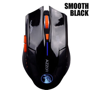 AZZOR Rechargeable Wireless Mouse Mute Butto Gaming Mice 2400 DPI 2.4G FPS Gamer Lithium Battery Build-in For PC Laptop Computer