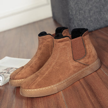 British style winter suede leather boots Men's boots Casual rubber sole HX-029 2019