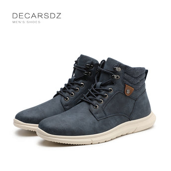 DECARSDZ Autumn Boots 2022 New Fashion Classic Comfy Style Casual Boots Shoes Men High Quality Leather Walking Winter Boots