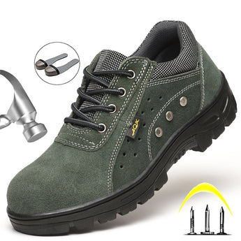 Men's Steel Toe Safety Shoes Work Lightweight Breathable Non-slip Construction Sneakers