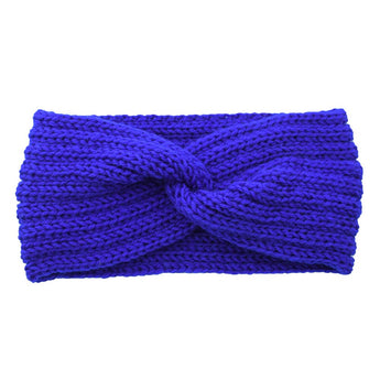 Donarsei Korea Winter Wide Knitting Cross Headband For Women Fashion Solid Color Elastic Yoga Turban Bandage Bandanas HairBands