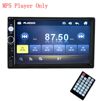 Podofo 2 din coche Radio 7 "HD Autoradio reproductor Multimedia 2DIN pantalla táctil Auto audio coche estéreo MP5 Bluetooth TF USB FM Cámara