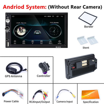 Podofo 7 "Autoradio 2 din coche Radio Bluetooth MP5 reproductor Multimedia 2 Din coche Radio de Audio estéreo MirrorLink Cassette grabadora