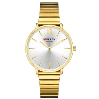 Reloj de cuarzo de marca CURREN para mujer, reloj de pulsera de lujo, reloj para mujer, reloj de acero para mujer, reloj resistente al agua