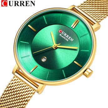 Relojes de mujer CURREN reloj de pulsera de lujo reloj femenino para mujer Milanese acero señora Rosa oro cuarzo señoras reloj 2019  (4)