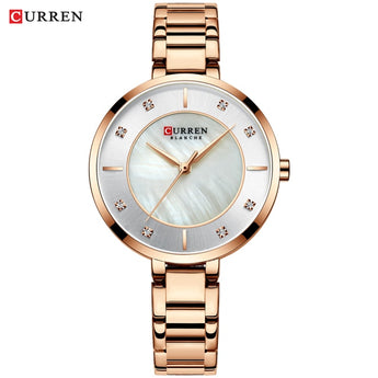 Relojes de mujer marca de lujo 2019 Curren Acero inoxidable elegantes relojes de mujer impermeable diamante reloj femenino Montre Femme 2019