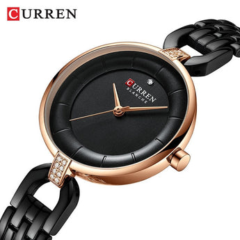 Relojes de mujer CURREN reloj de pulsera de lujo reloj femenino para mujer Milanese acero señora Rosa oro cuarzo señoras reloj 2019  (17)