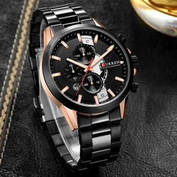 Relojes para hombres de lujo de marca superior Casual Reloj de pulsera deportivo CURREN Calendario de moda cronógrafo Reloj de cuarzo Reloj Hombre