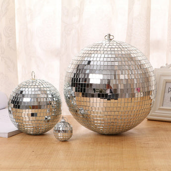 Mirror Ball 25-30cm Christmas Tree Ornaments Bar Disco Ball Hanging Cake Home Party Decoration New Year Gift