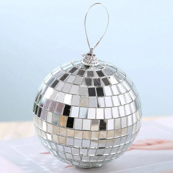 Mirror Ball 25-30cm Christmas Tree Ornaments Bar Disco Ball Hanging Cake Home Party Decoration New Year Gift