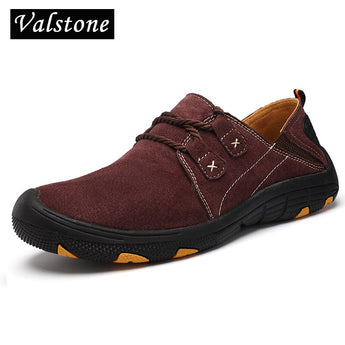 Zapatillas de cuero genuino Valstone zapatos de hombre de calidad casual de lujo de cuero real mocasines homme zapatos de goma tallas 48