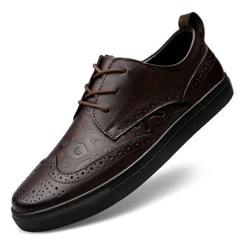 Zapatos de cuero genuino Valstone hombres 2018 otoño brogues zapatillas de cuero con cordones de lujo Zapatos de vestir de alta calidad talla grande 38-47 38-47 38-47