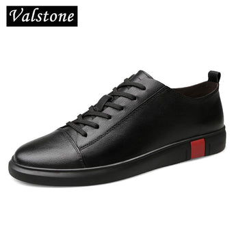 Zapatos de cuero genuino de marca de lujo Valstone zapatillas de cuero natural de primavera para hombre calzado de diseñador de calidad zapatos de goma todos los días