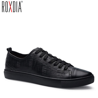 ROXDIA Men's Casual Leather Shoes Spring Autumn Comfortable Loafers