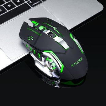 Mouse. Optical Wireless Gaming Device 2.4G USB 2400DPI Professional Backlit Rechargeable Silent for PC Laptop BENTOBEN
