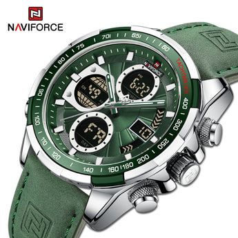 NAVIFORCE Men's Military Top Brand Luxury Chronograph Alarm Sport  Big Waterproof Quartz Digital
