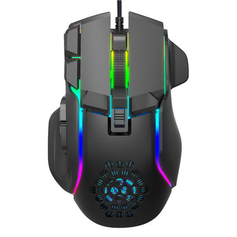 Mouse. for computer games. Ergonomic RGB 10 Buttons 12800 DPI LED Silent for PC Laptop with USB Cable