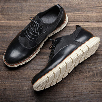 Shoes Men Fashion Casual Lightweight Breathable Leather Sneakers