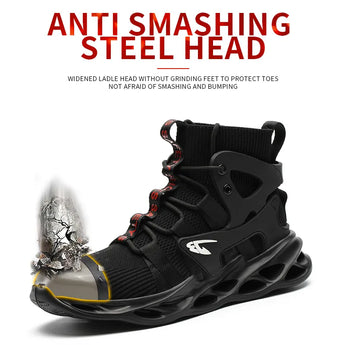 Zapatos de seguridad para hombre, zapatillas de trabajo a prueba de perforaciones, zapatos de trabajo ligeros, zapatos con punta de acero, botas de seguridad, zapatos indestructibles 2021