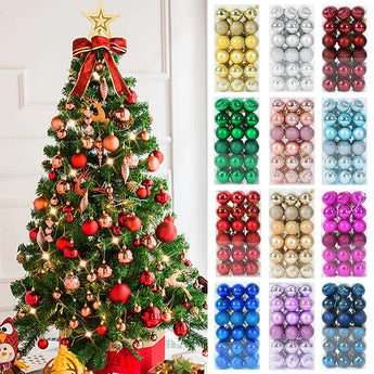 1 caja de bolas de Navidad, Bola de Adornos de árbol de Navidad, colgantes de árbol colgante, decoración de fiesta en casa, regalo de Año Nuevo 2023, Navidad