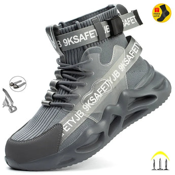 Zapatos de seguridad para hombre, zapatillas de trabajo a prueba de pinchazos, zapatos de trabajo ligeros, zapatos con punta de acero, botas de seguridad, zapatos indestructibles