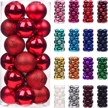24/36 Uds bolas de Navidad decoración de árbol de Navidad adornos para decoración del hogar Halloween Año nuevo Navidad accesorios de bola colgante