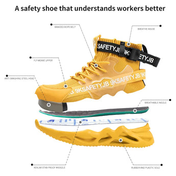 Zapatos de seguridad para hombre, zapatillas de trabajo a prueba de pinchazos, zapatos de trabajo ligeros, zapatos con punta de acero, botas de seguridad, zapatos indestructibles