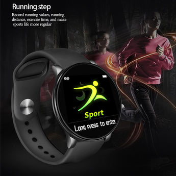 LIGE Nuwe Smart Watch Vroue Sport Fitness Tracker IP68 Waterdigte Stapmeter Hartklop Bloeddruk Monitor Slim Armband Mans 