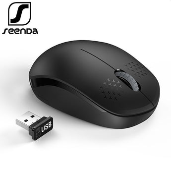 Ratón inalámbrico silencioso SeenDa de 2,4 GHz para ordenador portátil Mini Mause ratones silenciosos de escritorio